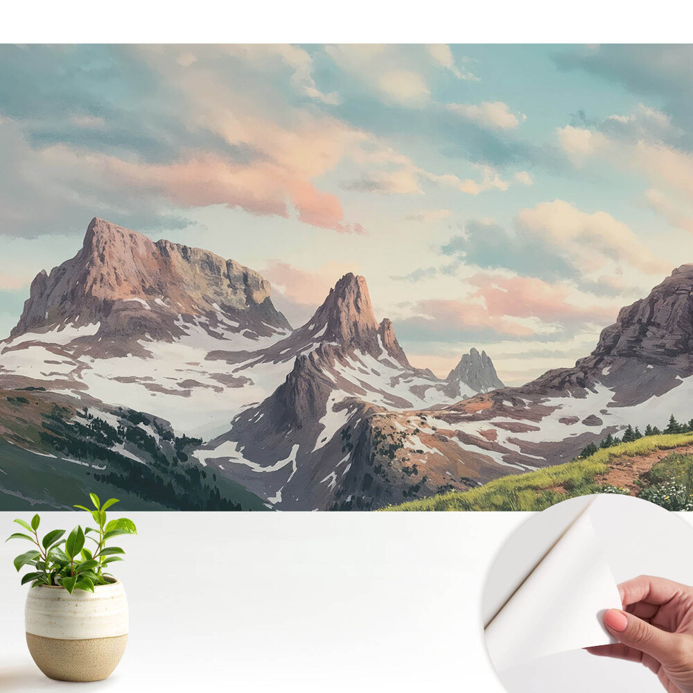 Tapeta Malebná horská krajina s mraky