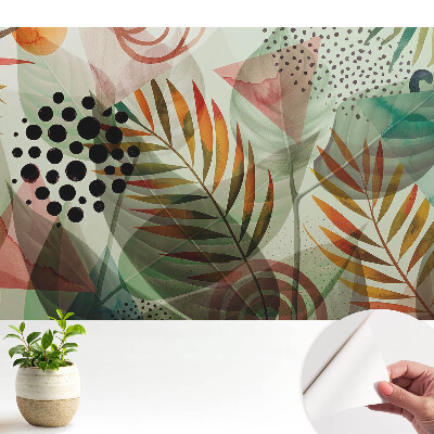 Tapeta Listy abstraktní geometrické vzory.