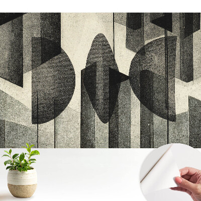 Tapeta na zeď s abstraktním geometrickým motivem zobrazujícím symetrii prostoru