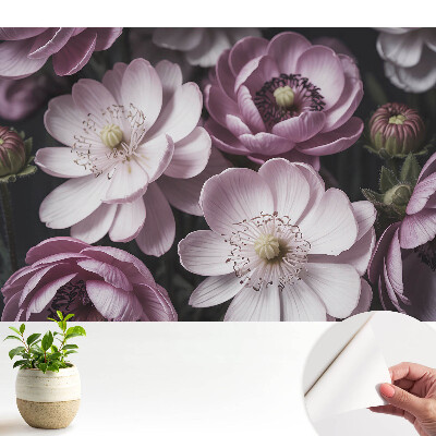 Tapeta Růžové a bílé květy, klasické a elegantní