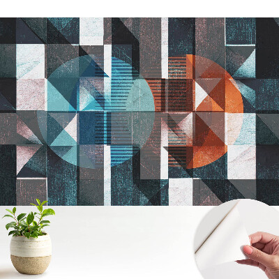 Tapeta Geometrický vzor oživený dynamickými barvami