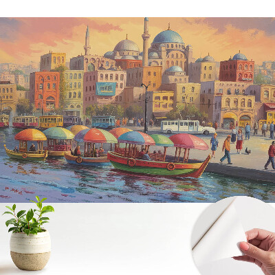 Tapeta Barevné lodě a městské kopule