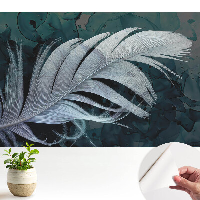 Tapeta do obyvaku Jemné pírko na abstraktním pozadí