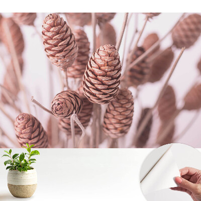 Tapeta se vzorem šišek v rustikálním stylu