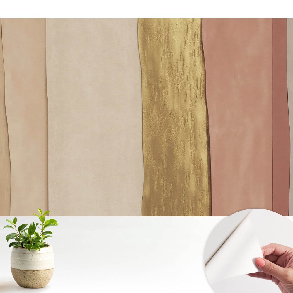 Tapeta Svislé pruhy v odstínech béžové a hnědé