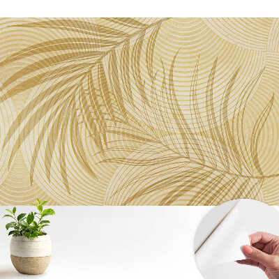 Tapeta na zeď Jemné listy a soustředné kruhy