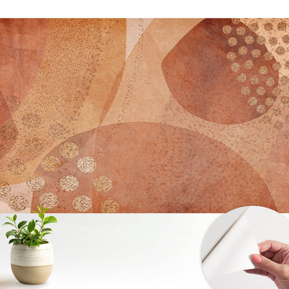 Tapeta Abstraktní zemité tvary a tečky