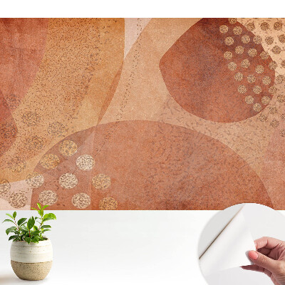 Tapeta Abstraktní zemité tvary a tečky