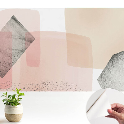 Tapeta s jemnou geometrií v pastelových barvách