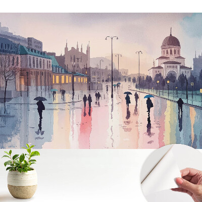 Tapeta na zeď Městská ulice po dešti