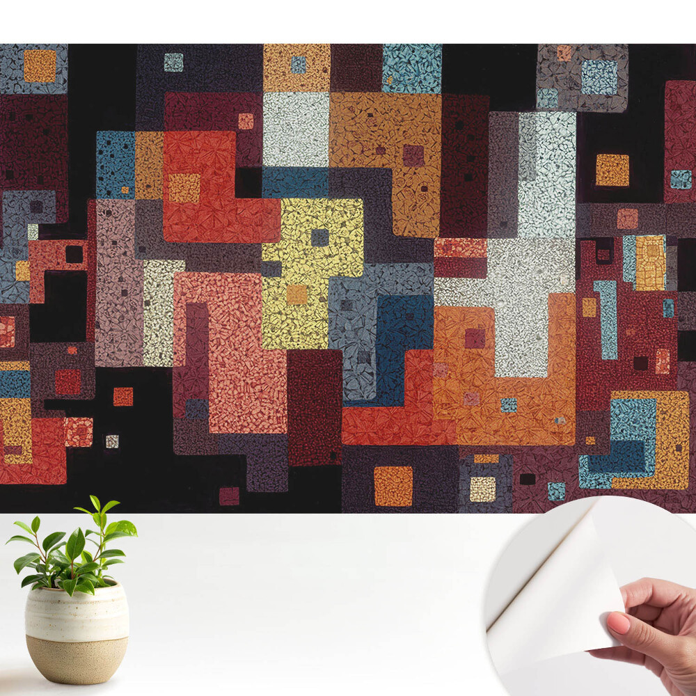 Tapeta do obyvaku Barevná geometrická abstrakce