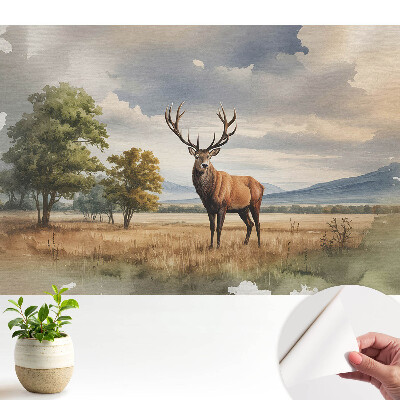 Tapeta s jelenem v podzimní krajině do obývacího pokoje