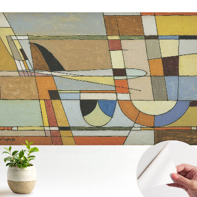 Tapeta na zeď s abstraktními geometrickými tvary