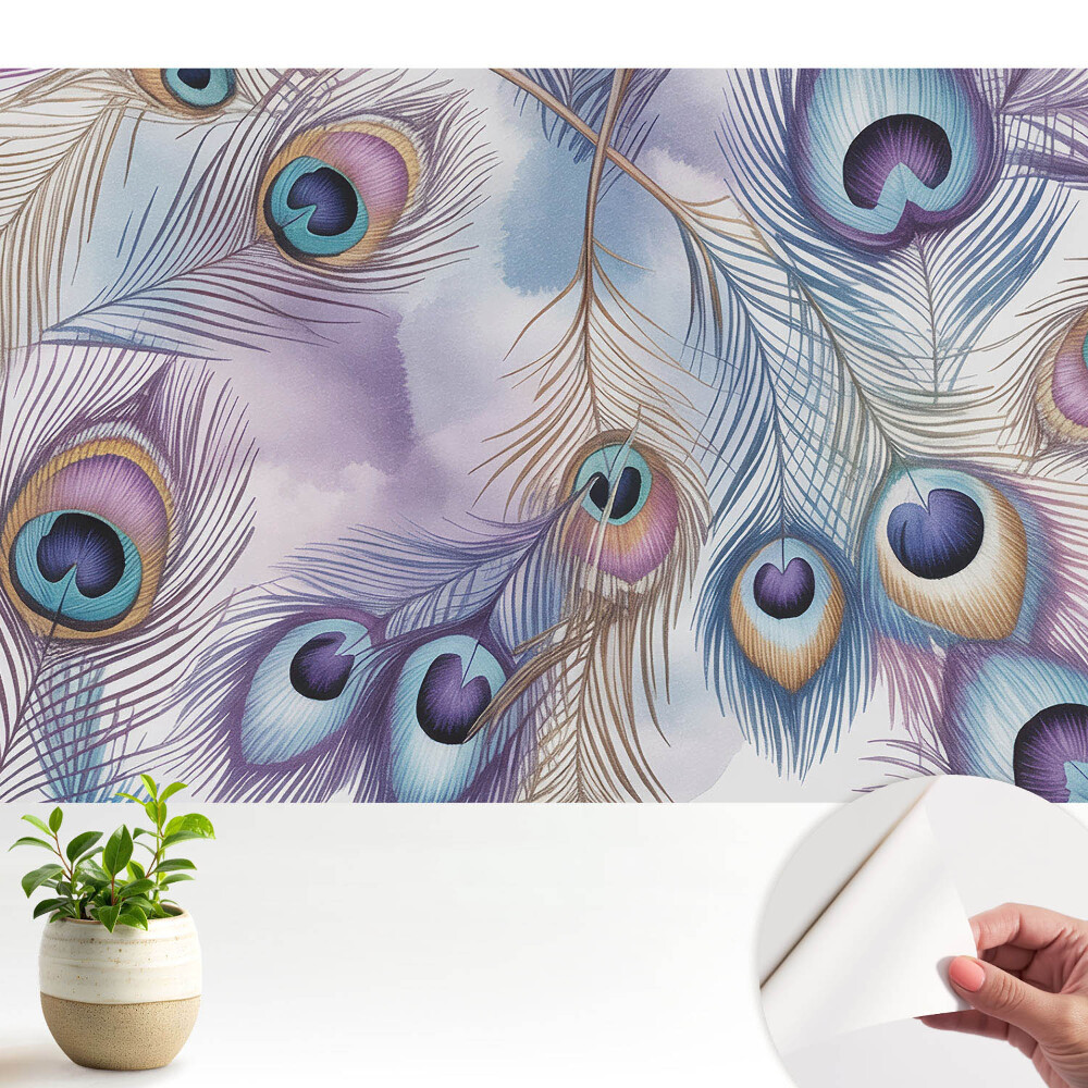 Tapeta Pastelové abstraktní paví peří