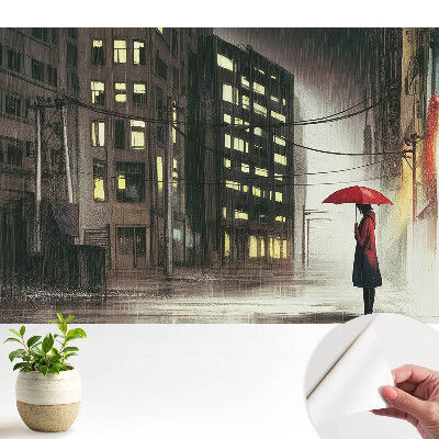 Tapeta Záhada deštivé nálady v noci ve městě