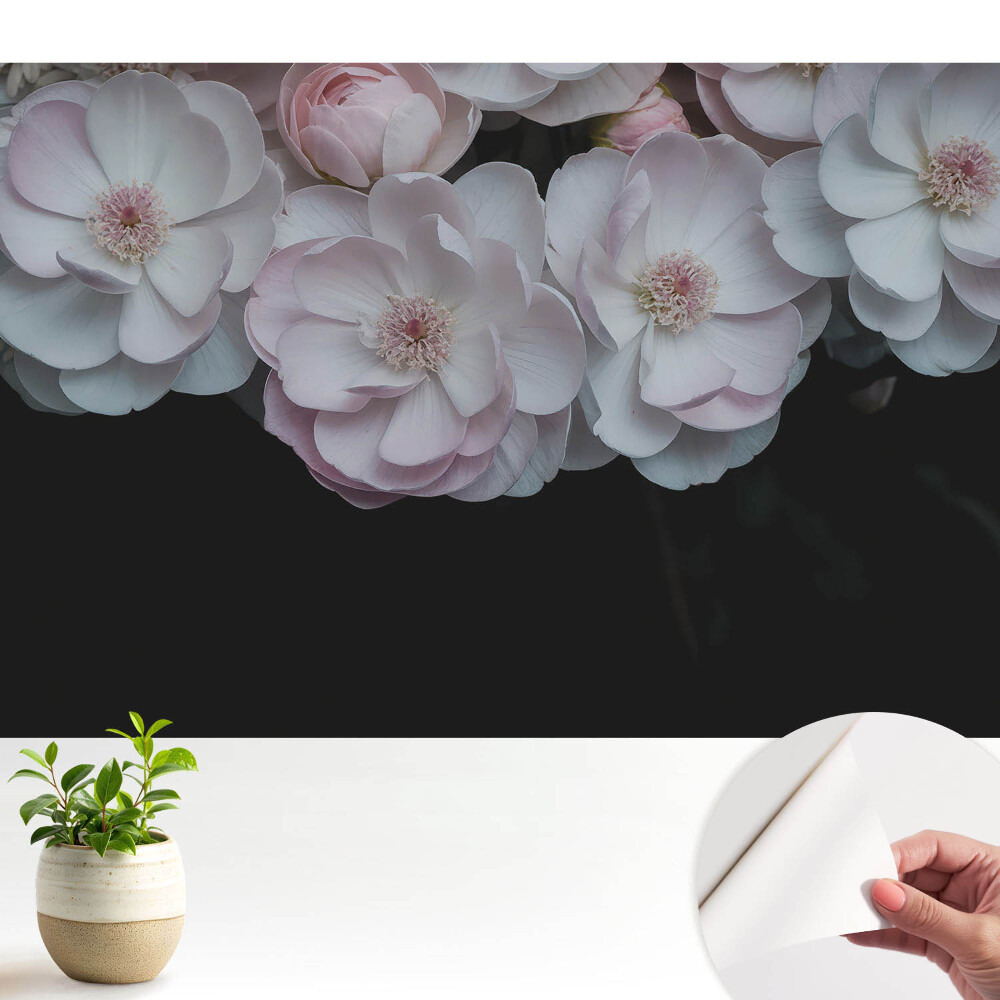 Tapeta Romantické květiny v jemných barvách