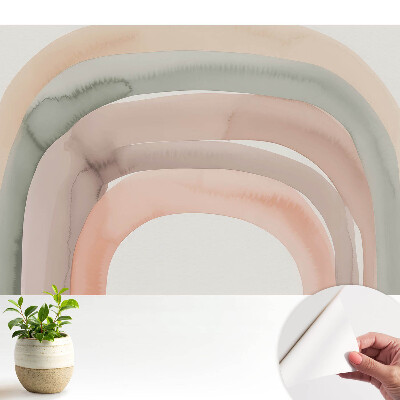 Tapeta na zeď s motivem pastelových oblouků pro relaxační atmosféru