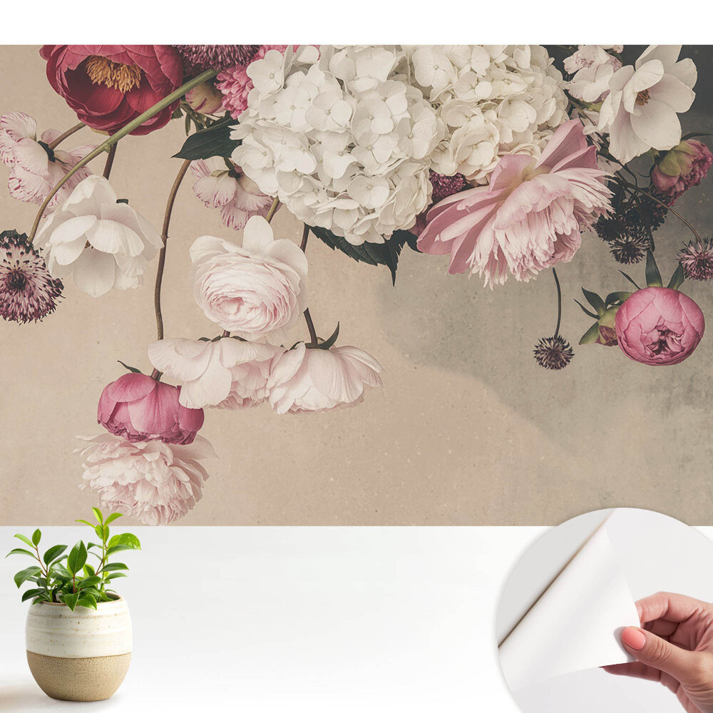 Tapeta Jemné květiny v romantické kompozici