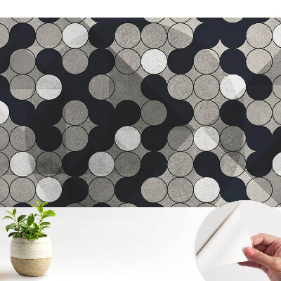 Tapeta na zeď Geometrické kruhy kontrastních odstínů