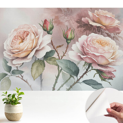 Tapeta s romantickým květinovým vzorem v klasickém elegantním provedení