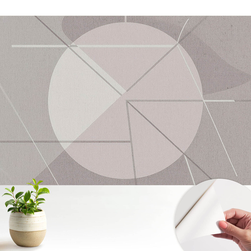 Tapeta do obyvaku Geometrická abstrakce v tlumených barvách