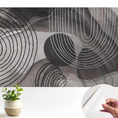 Tapeta Geometrické kontrastní čáry šedé