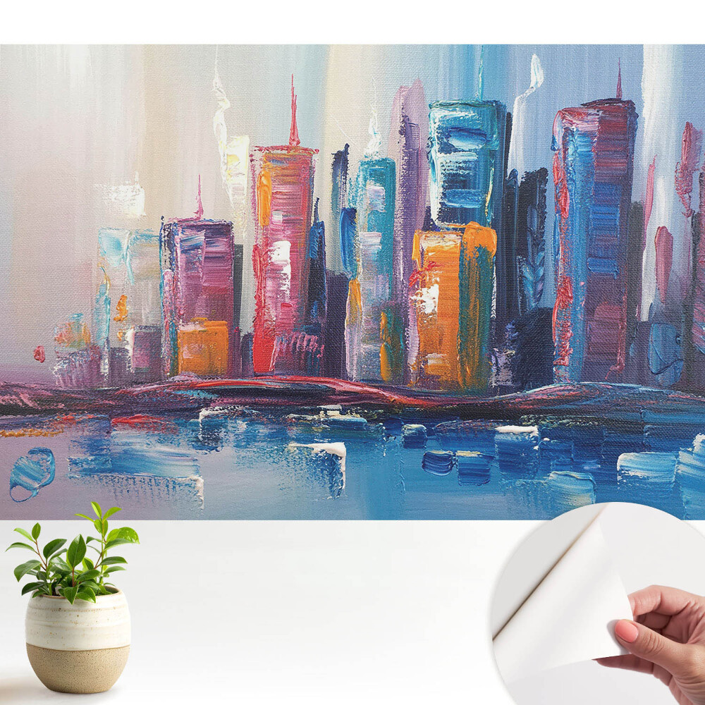 Tapeta do obyvaku Městská abstrakce barev