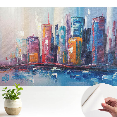 Tapeta do obyvaku Městská abstrakce barev