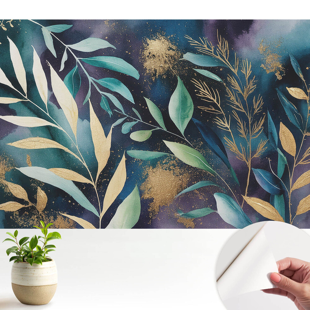 Tapeta Botanické listy na tmavém pozadí