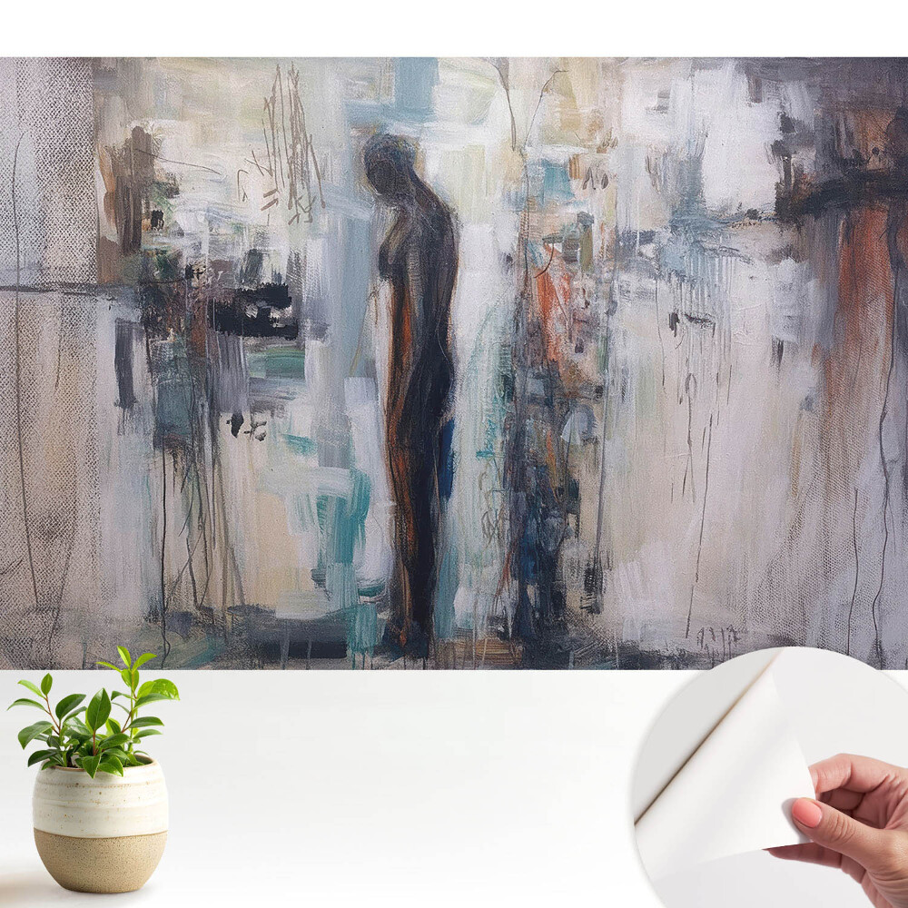 Tapeta na zeď Abstraktní silueta v tlumených barvách