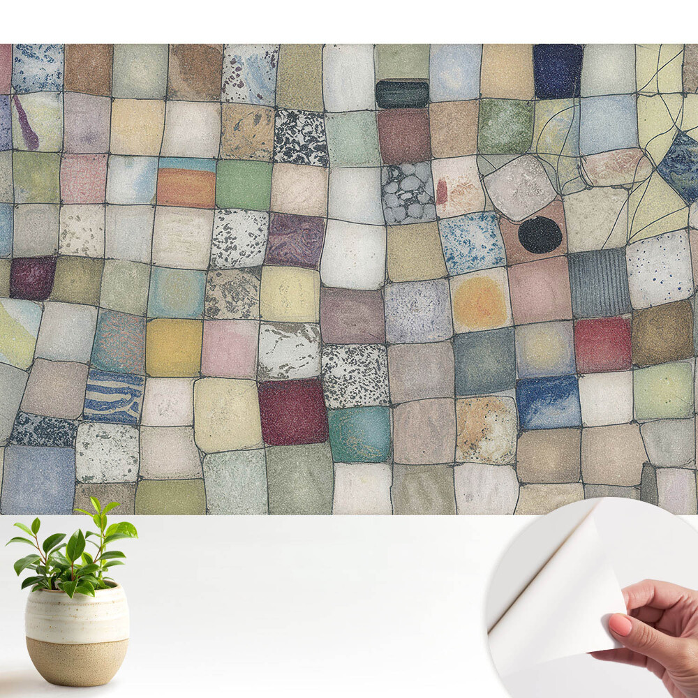 Tapeta do obyvaku Barevné abstraktní čtverce