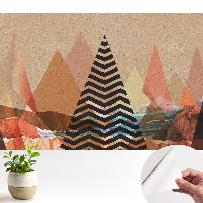 Tapeta do obývacího pokoje s abstraktním motivem trojúhelníků symbolizujícím rovnováhu a harmonii