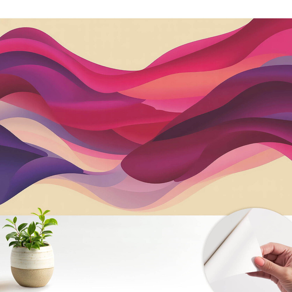 Tapeta Barevné vlny a abstraktní tvary