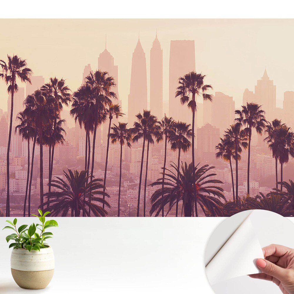 Tapeta do obyvaku Atmosférické palmy při západu slunce