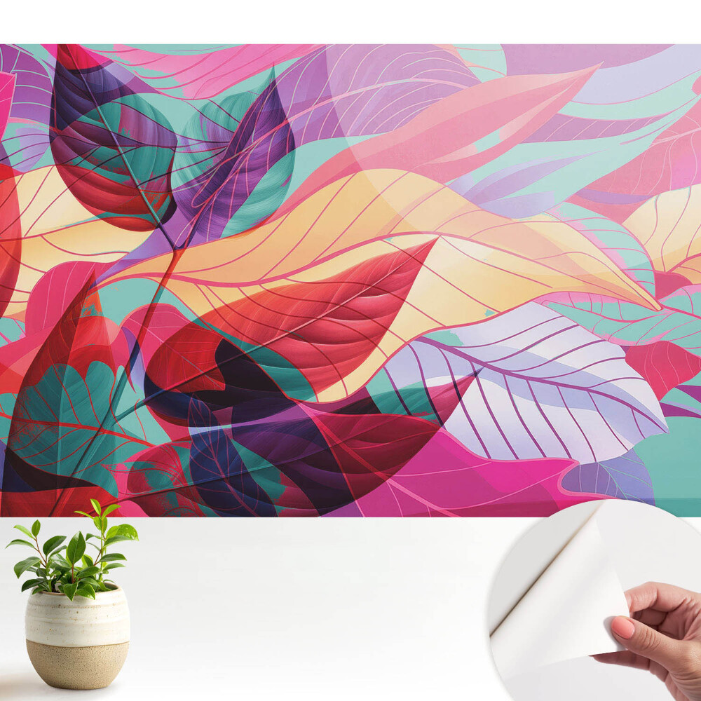 Tapeta Barevné listí v abstraktním stylu