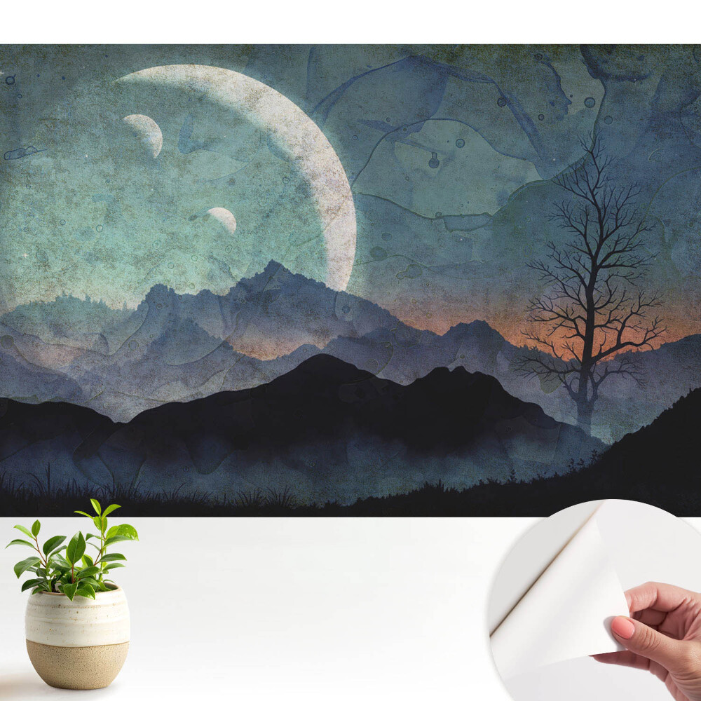 Tapeta Tajemné hory a měsíce