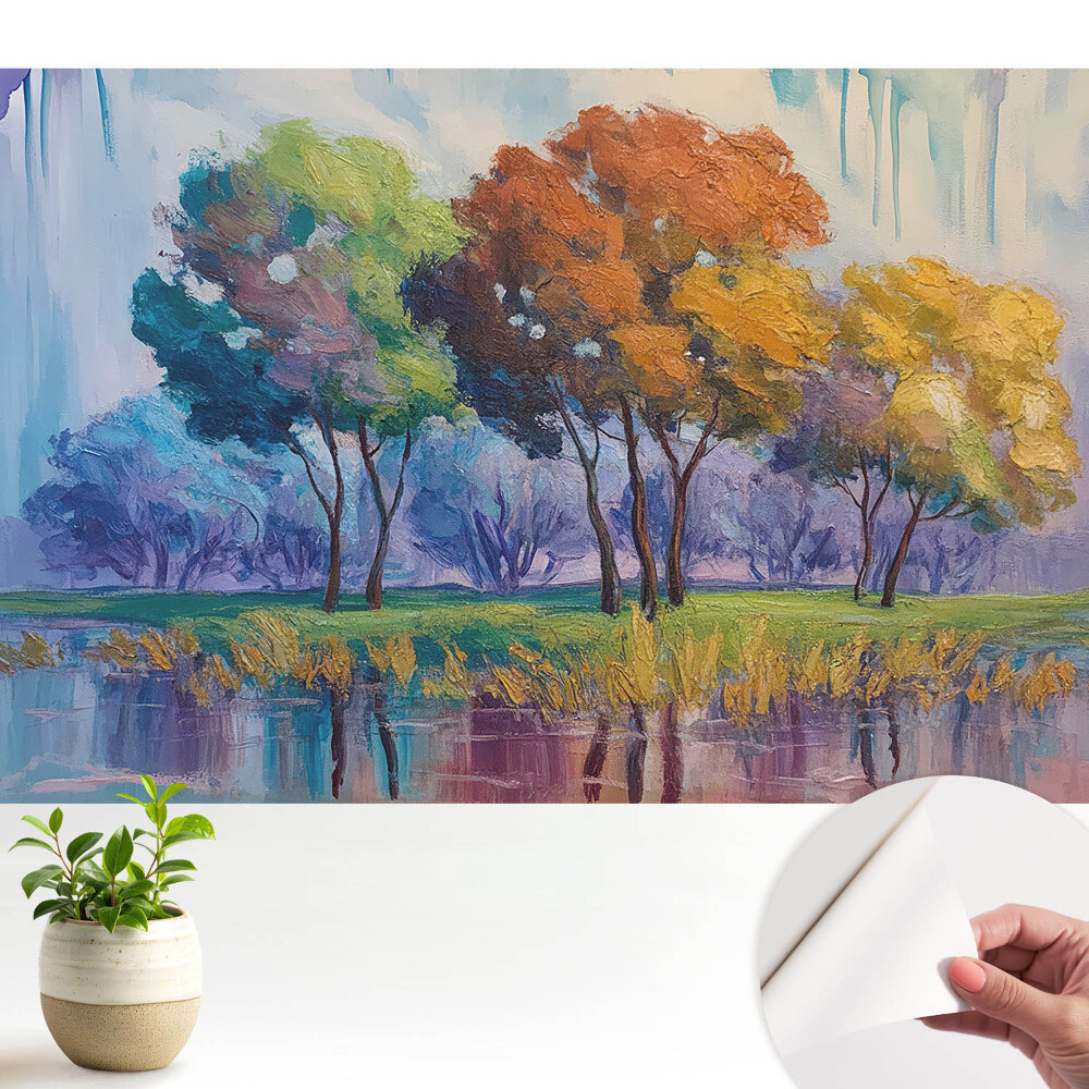 Tapeta na zeď Abstraktní kompozice barevných stromů