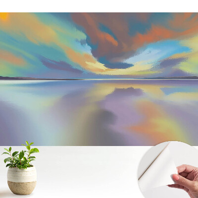 Tapeta do obyvaku Barvy odrazu vody vytvářejí harmonickou krajinu