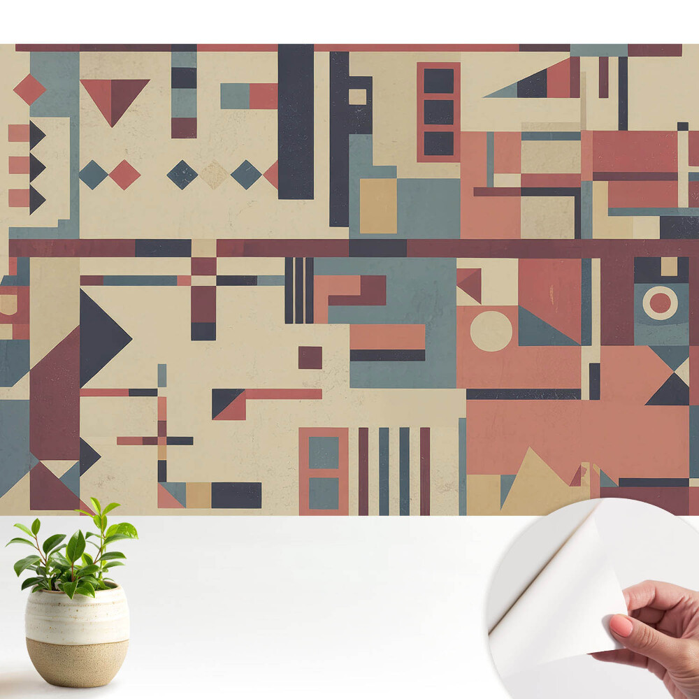 Tapeta Geometrické tvary a zářivé barvy