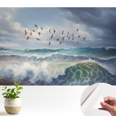 Tapeta na zeď Skupina ptáků mořských vln