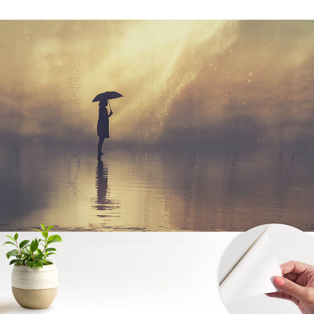 Tapeta Postava v dešti, záře harmonie