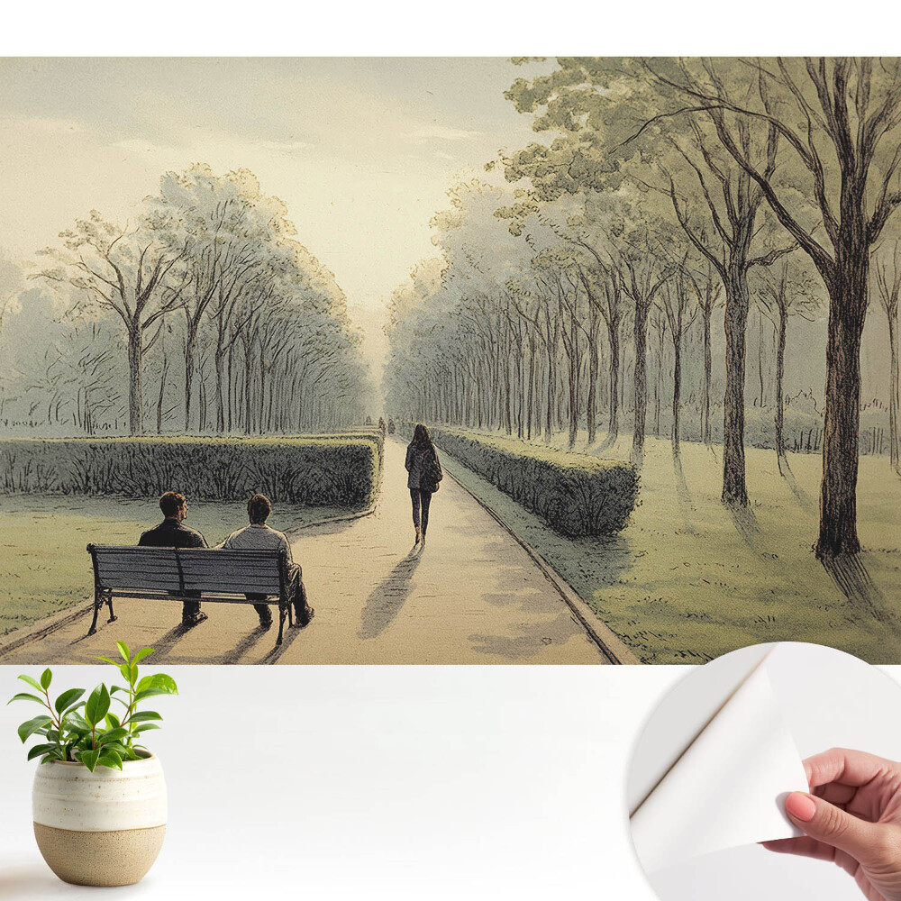 Tapeta do obyvaku Klidná procházka parkem