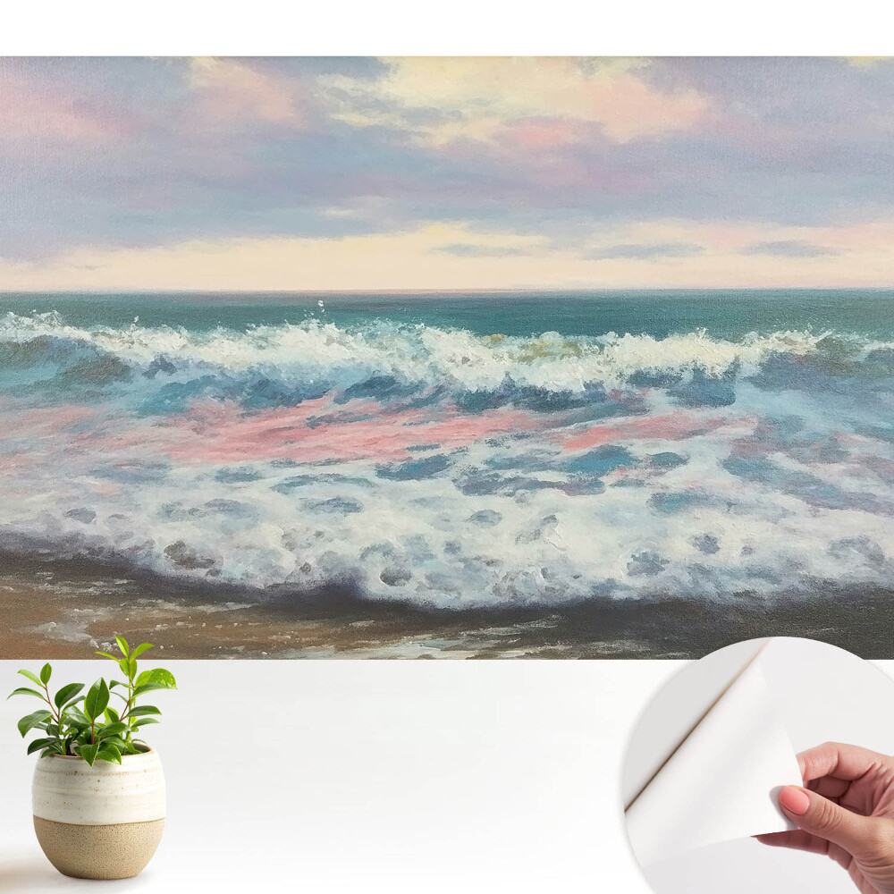 Tapeta Mořské vlny v pastelových barvách