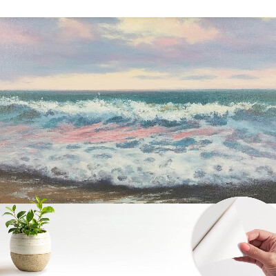 Tapeta Mořské vlny v pastelových barvách