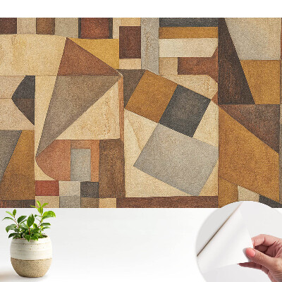 Tapeta na zeď Geometrické tvary a teplé barvy