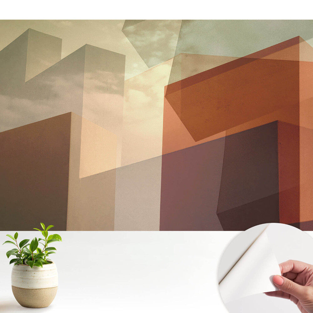 Tapeta do obyvaku Geometrické tvary proti obloze