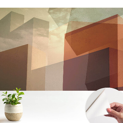 Tapeta do obyvaku Geometrické tvary proti obloze