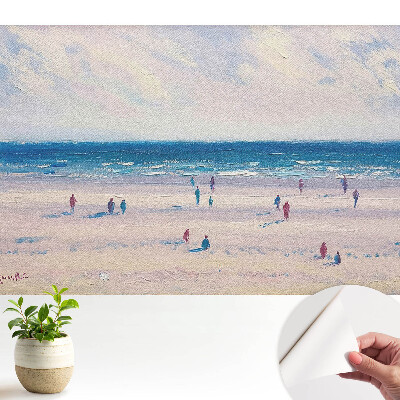 Tapeta Rozlehlá pláž pastelové nostalgie