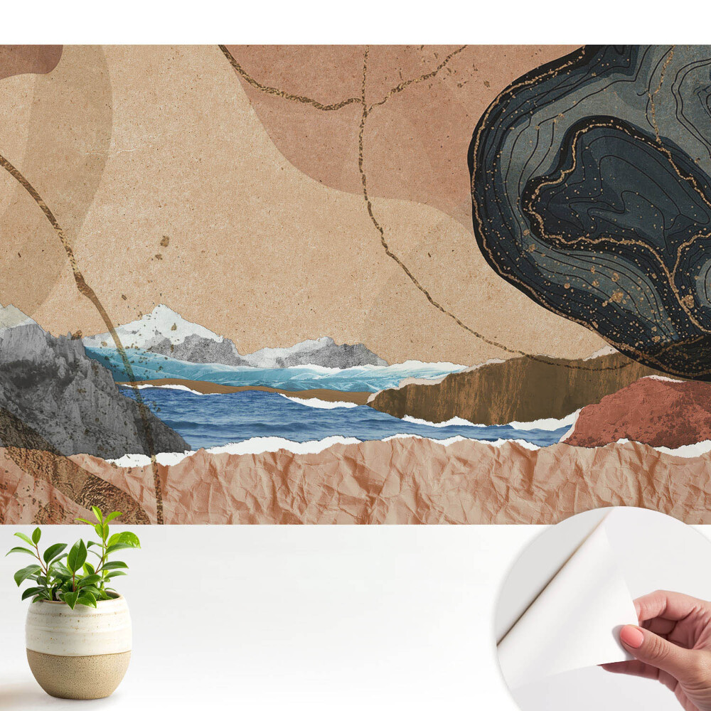 Tapeta Barevná krajina pevniny a moře