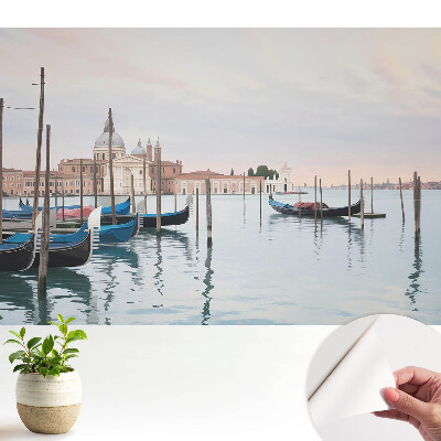 Tapeta Okouzlující laguna, gondoly, pastelové barvy